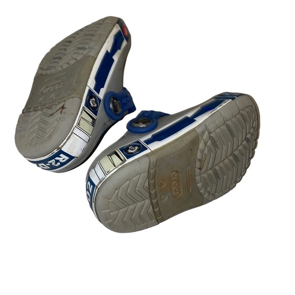 Crocs Star Wars Clogs Toddler Little Kid Size C6 Gray R2D2 Slip On Light Up Shoe - Picture 5 of 5